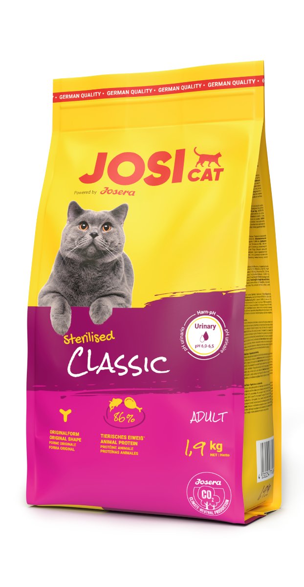 JosiCat Sterilised Classic - Exquisites Menü mit ausgewählten Zutaten 3x1.9kg
