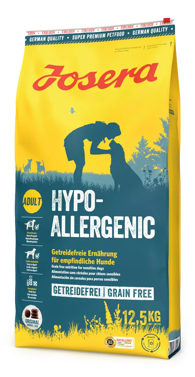 Josera Hypoallergenic - Getreidefreie Ernährung für empfindliche Hunde 12,5kg