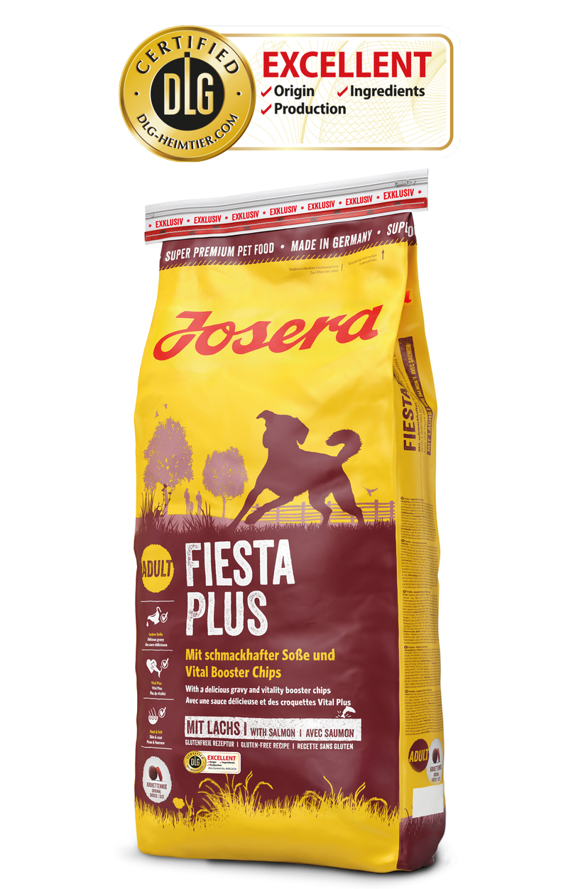 Josera FiestaPlus - Die bunte Mischung für wählerische Hunde mit dem Plus an Vitaminen! 15kg