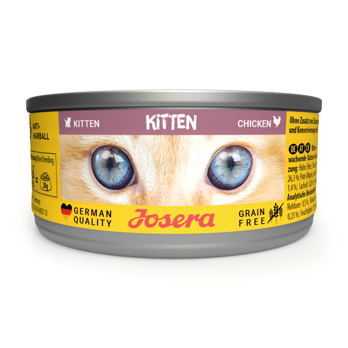 Josera Nassfutter Kitten - Die leckere Dose für Gourmets auf kleinen Tatzen 12x85g 