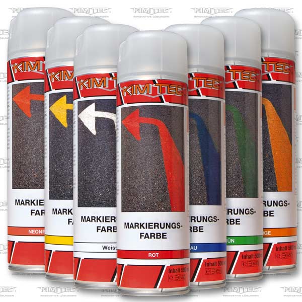Kim-Tec Markierungsfarb-Spray mit Sprühkappe Rot - RAL 3000 500ml