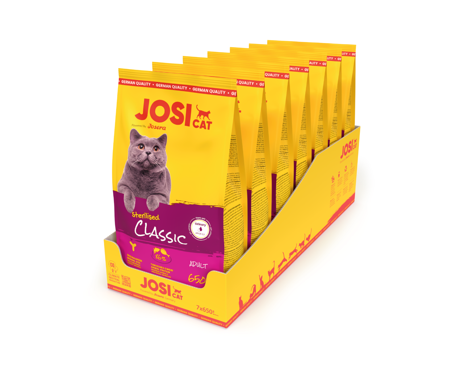 JosiCat Sterilised Classic - Exquisites Menü mit ausgewählten Zutaten 7x650g