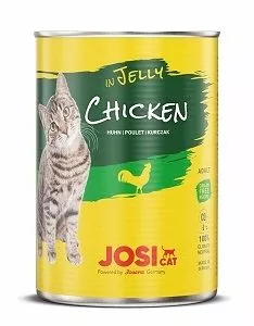 JosiCat Chicken in Jelly - Schmackhaft feine Häppchen in Gelee mit Huhn! 12x400g