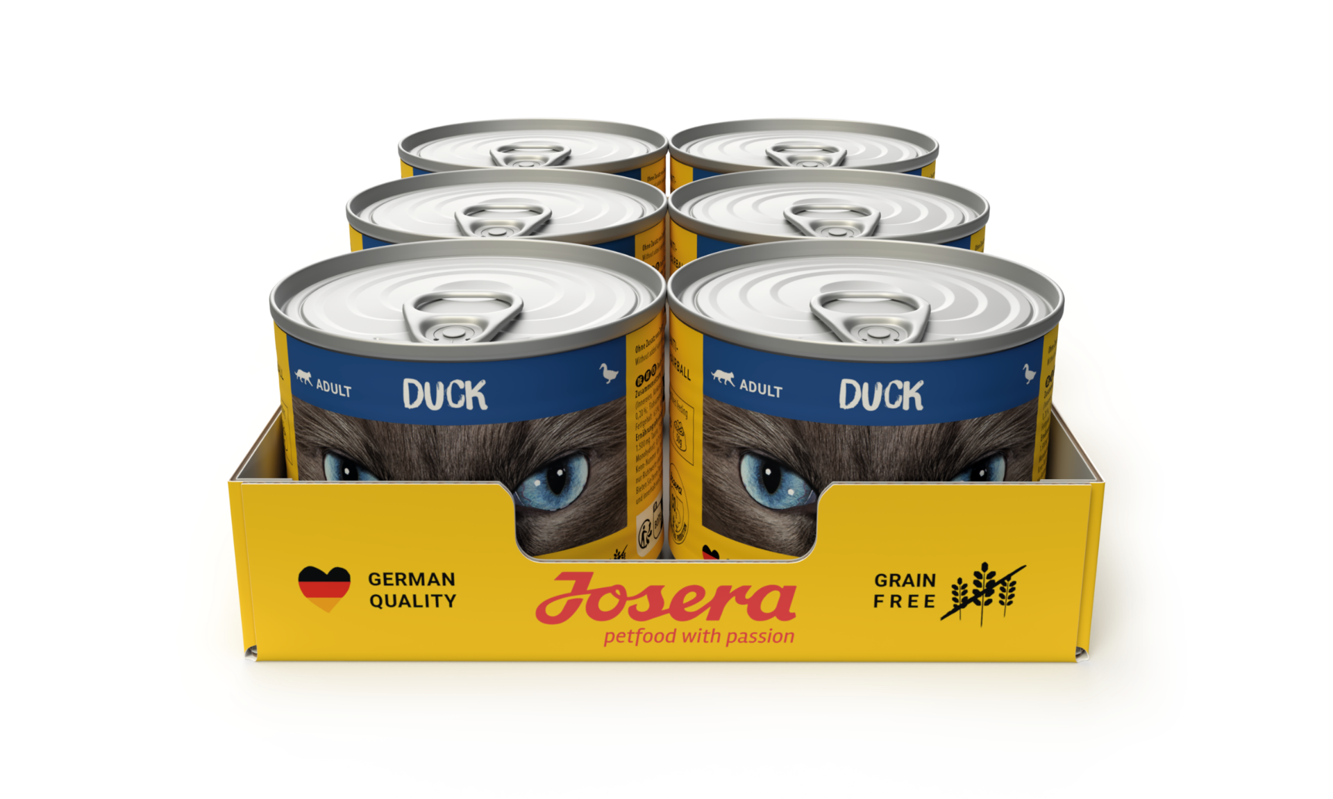 Josera Nassfutter Duck - Ente gut, alles gut – jetzt gibt’s unser Nassfutter mit leckerer Ente in der praktischen Dose 6x200g
