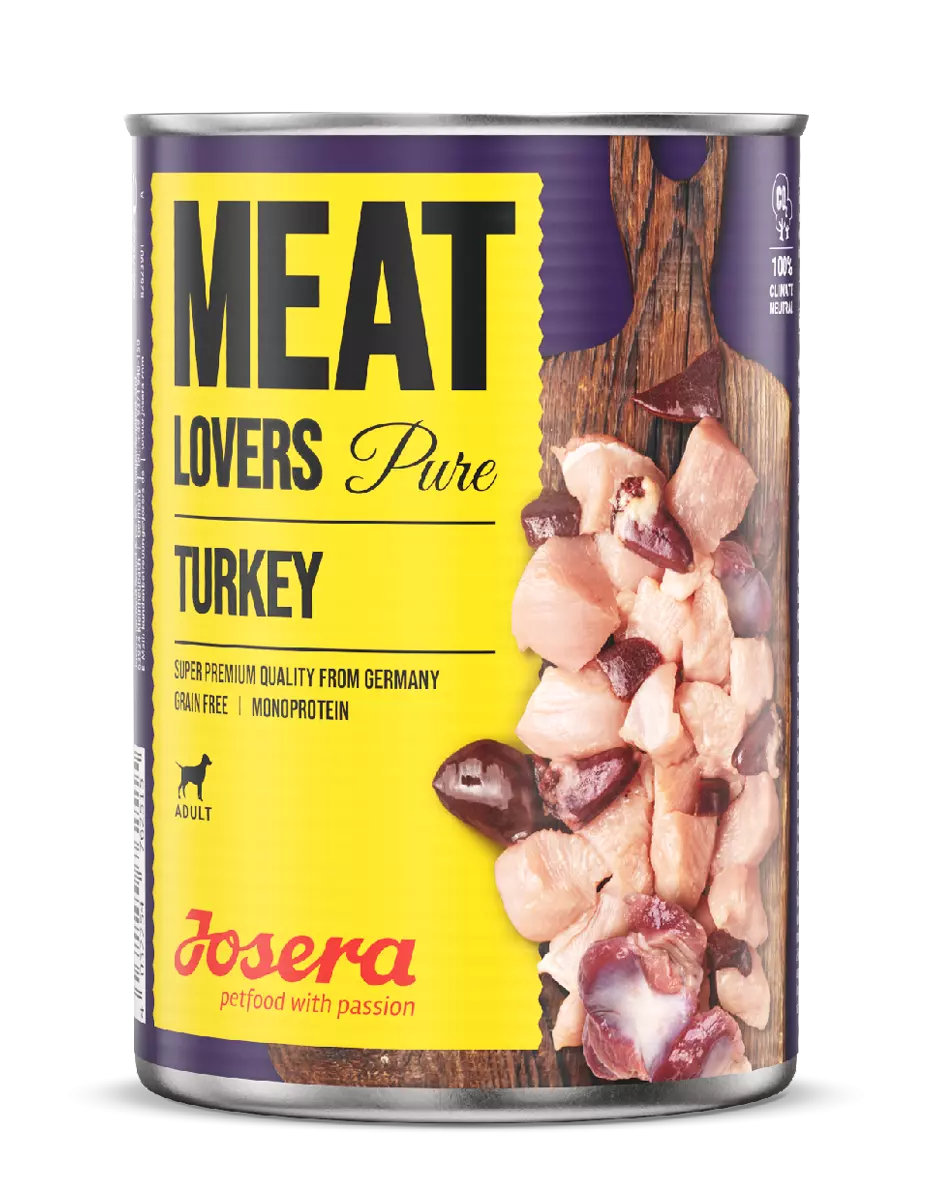 Josera Meat Lovers Pure Turkey - Super Premium Qualität aus Deutschland Grainfree/Monoprotein 6x800g