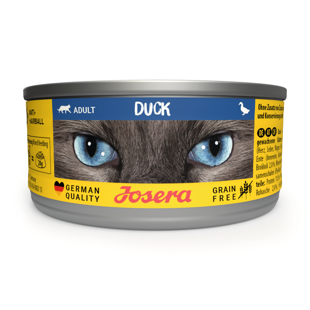 Josera Nassfutter Duck - Ente gut, alles gut – jetzt gibt’s unser Nassfutter mit leckerer Ente in der praktischen Dose 12x85g