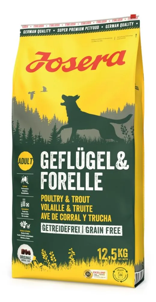 Josera Geflügel & Forelle - Das getreidefreie Menü für aktive Naturliebhaber 12,5kg