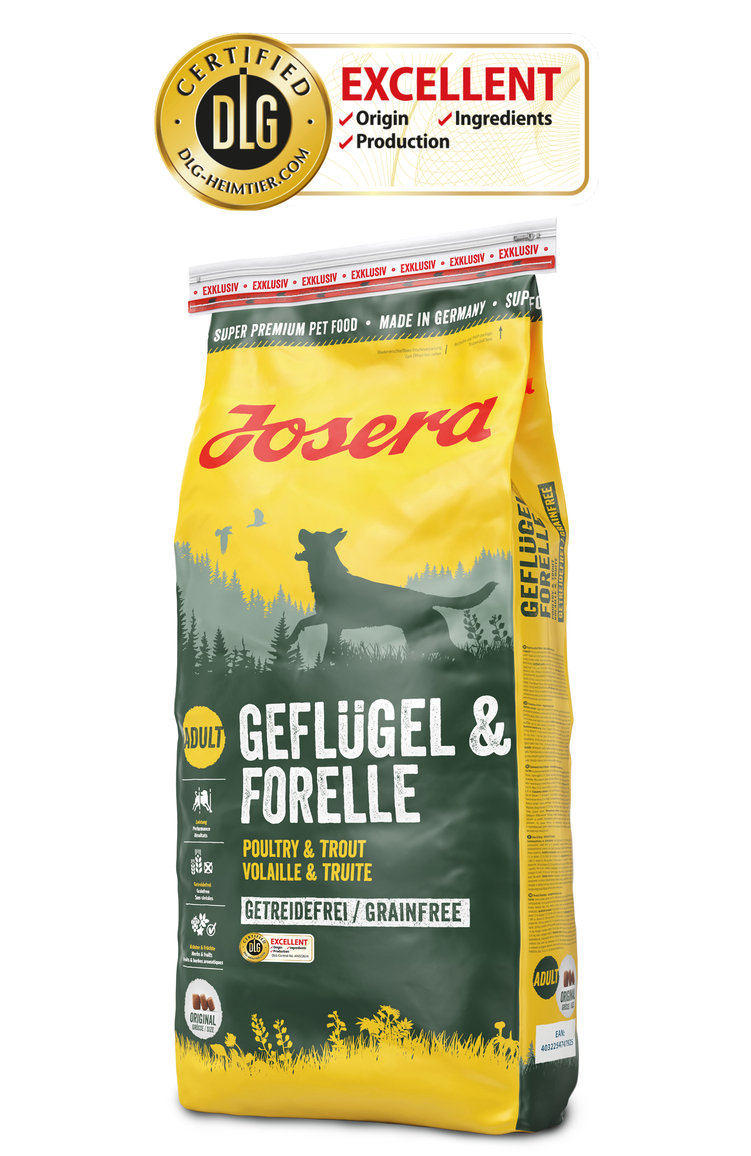 Josera Geflügel & Forelle - Das getreidefreie Menü für aktive Naturliebhaber 15kg