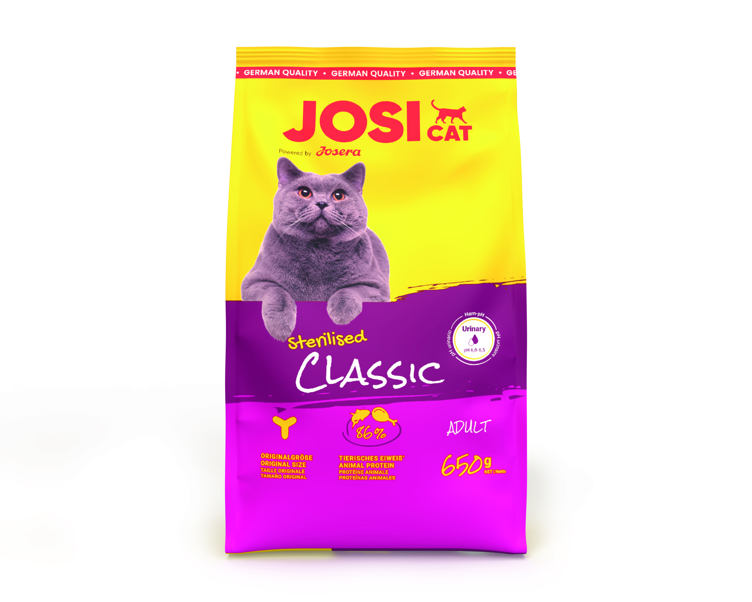 JosiCat Sterilised Classic - Exquisites Menü mit ausgewählten Zutaten 7x650g