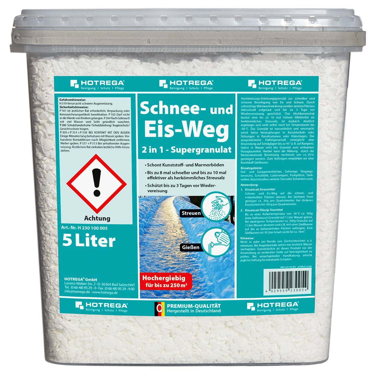 Hotrega Schnee- und Eis-Weg  2in1 Supergranulat 5l