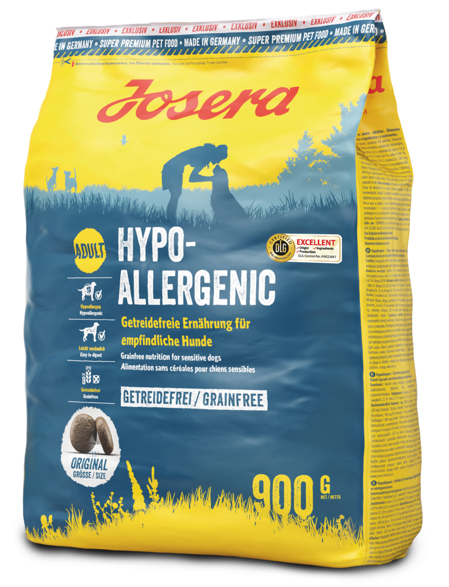 Josera Hypoallergenic - Getreidefreie Ernährung für empfindliche Hunde 900g