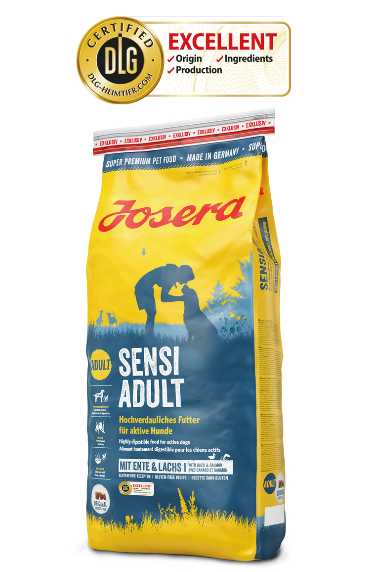Josera SensiAdult - Hochverdauliches Futter für aktive Hunde 15kg