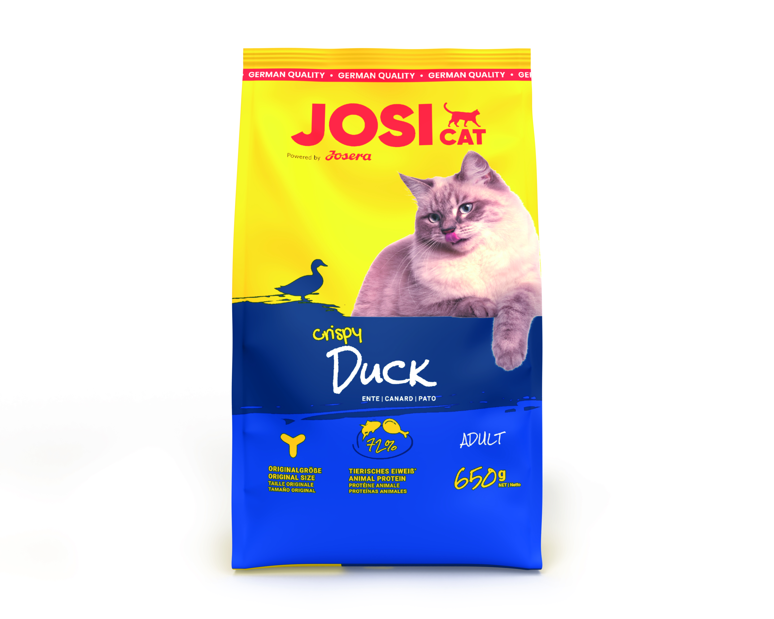 Josera JosiCat Crispy Duck - Der Gaumenschmaus mit köstlicher Ente 650g
