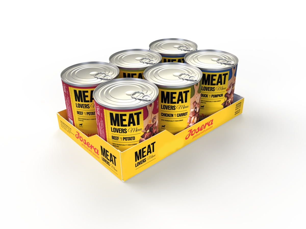 Josera Meat Lovers Menu Multipack - Alle saftigen Menu-Sorten von Meat Lovers in einem Paket! 6x400g